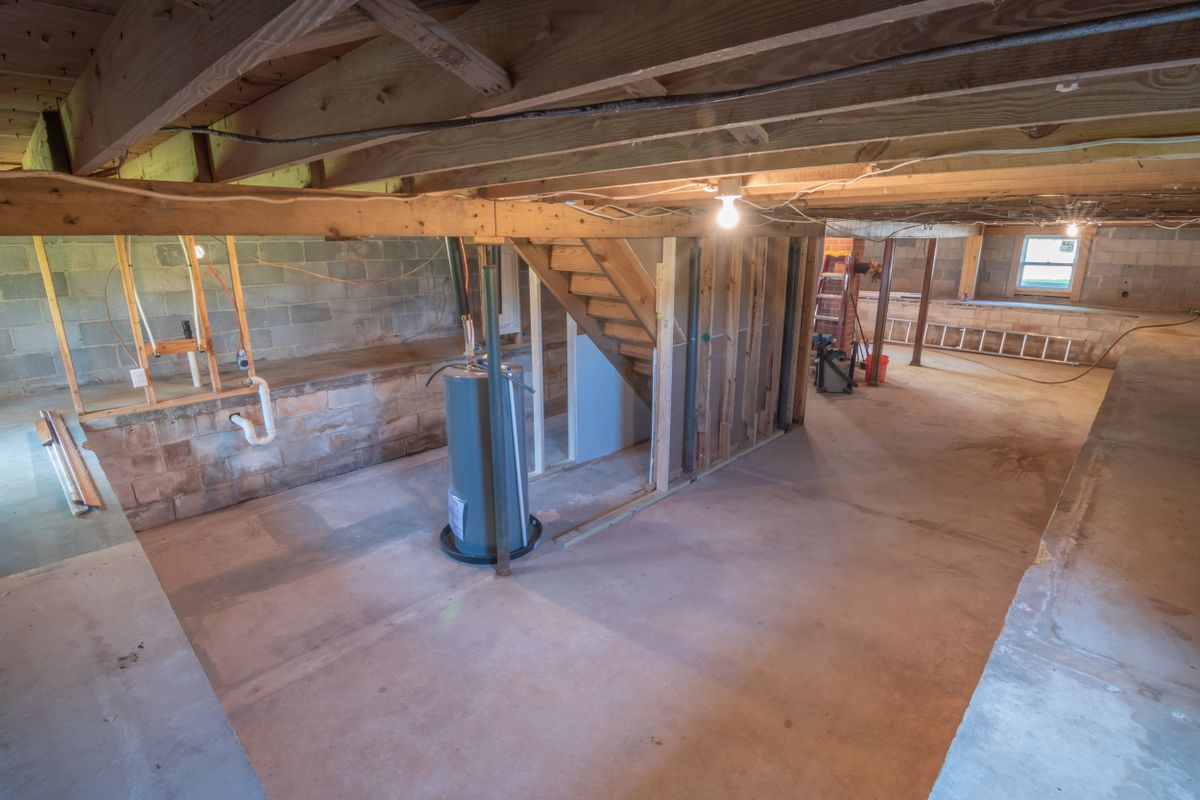 How long does a sump pump last in an unfinished basement like this one